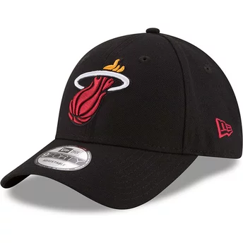 Justerbar svart böjd keps 9FORTY The League från Miami Heat NBA av New Era