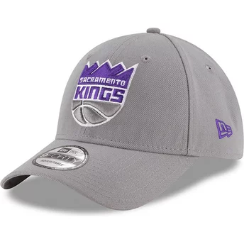 Justerbar grå böjd keps 9FORTY The League från Sacramento Kings NBA av New Era