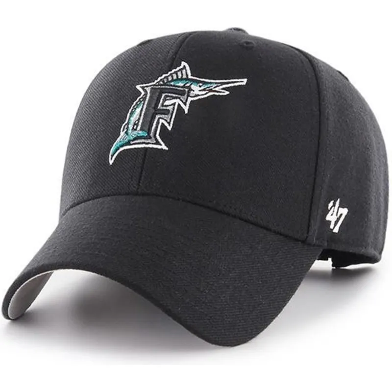 kepsar-curva-svart-justerbart-band-clasico-fran-miami-marlins-mlb-av-47-brand