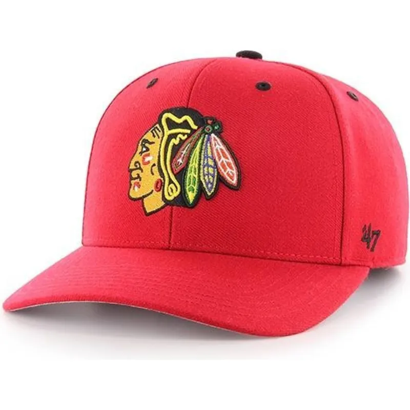 kepsar-curva-rod-justerbart-band-fran-chicago-blackhawks-nhl-av-47-brand