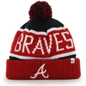 atlanta-braves-mlb-cuff-knit-calgary-rod-och-marinbla-mossa-med-tofs-fran-47-brand