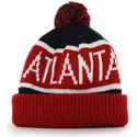 atlanta-braves-mlb-cuff-knit-calgary-rod-och-marinbla-mossa-med-tofs-fran-47-brand