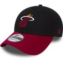 39thirty-svart-och-rod-bojd-keps-justerbar-black-base-miami-heat-nba-fran-new-era