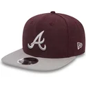 atlanta-braves-mlb-new-era-9fifty-seasonal-heather-rod-och-gra-platt-skarm-snapback-keps