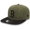 gron-platt-snapback-keps-med-logotyp-och-svart-skarm-9fifty-seasonal-heather-boston-red-sox-mlb-fran-new-era