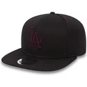 svart-platt-snapback-keps-med-rod-logotyp-9fifty-jersey-tech-los-angeles-dodgers-mlb-fran-new-era