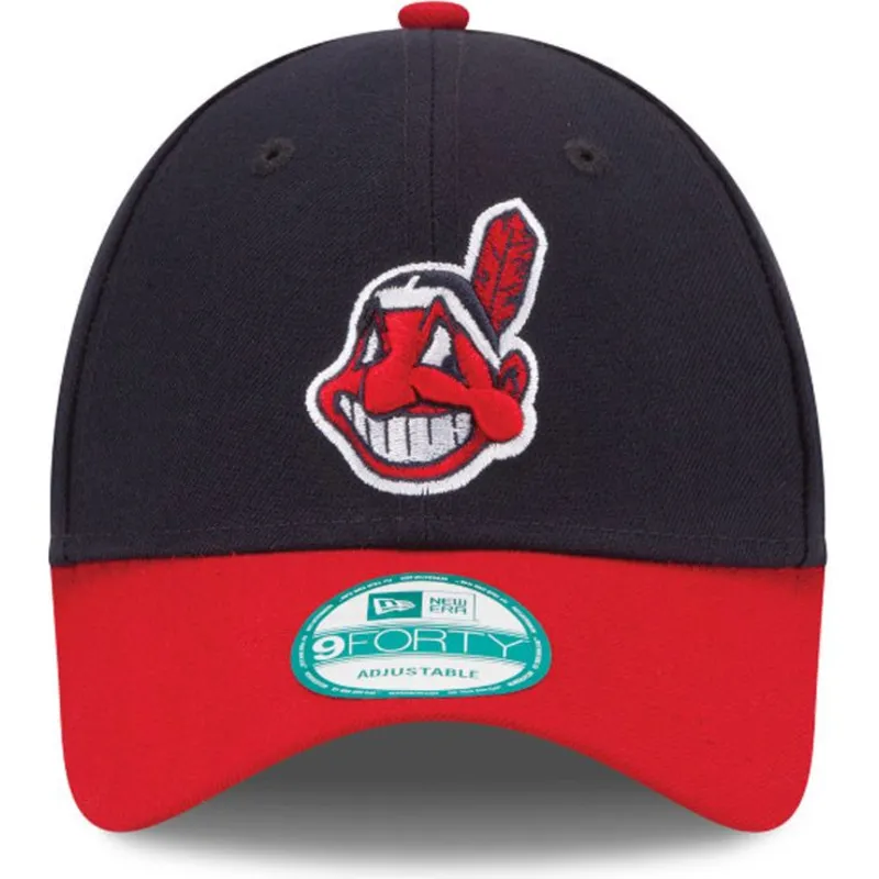 kepsar-curva-svart-justerbart-band-9forty-the-league-fran-cleveland-indians-mlb-av-new-era