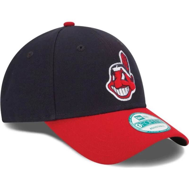 kepsar-curva-svart-justerbart-band-9forty-the-league-fran-cleveland-indians-mlb-av-new-era