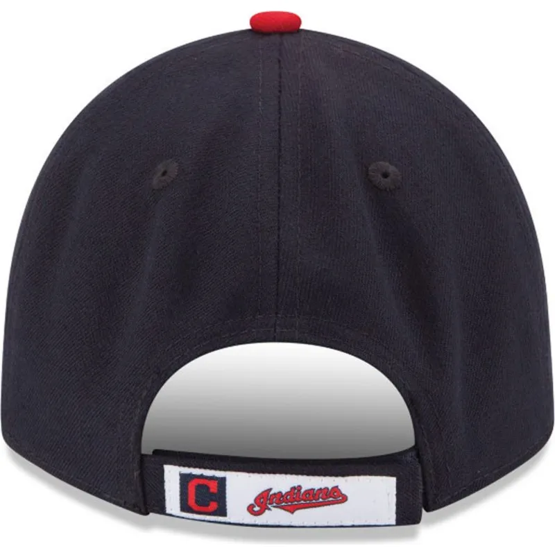 kepsar-curva-svart-justerbart-band-9forty-the-league-fran-cleveland-indians-mlb-av-new-era