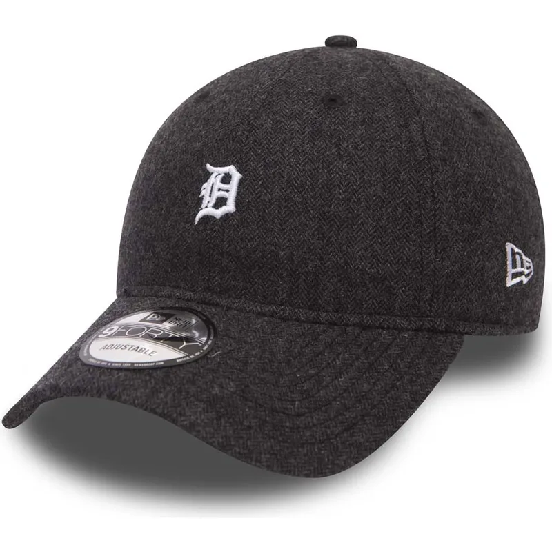 kepsar-curva-svart-justerbart-band-9forty-herringbone-fran-detroit-tigers-mlb-av-new-era