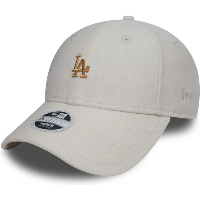 kepsar-curva-vit-justerbart-band-bronce-9forty-melton-fran-los-angeles-dodgers-mlb-av-new-era