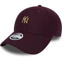 kepsar-curva-rod-justerbart-band-granate-oro-9forty-melton-fran-new-york-yankees-mlb-av-new-era