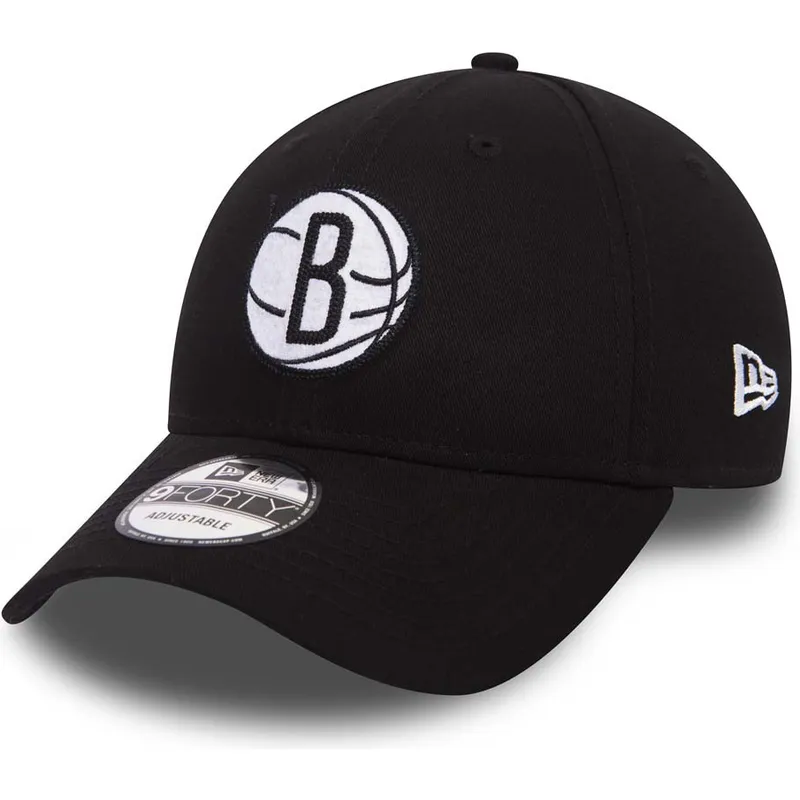 kepsar-curva-svart-justerbart-band-9forty-felt-infill-fran-brooklyn-nets-nba-av-new-era
