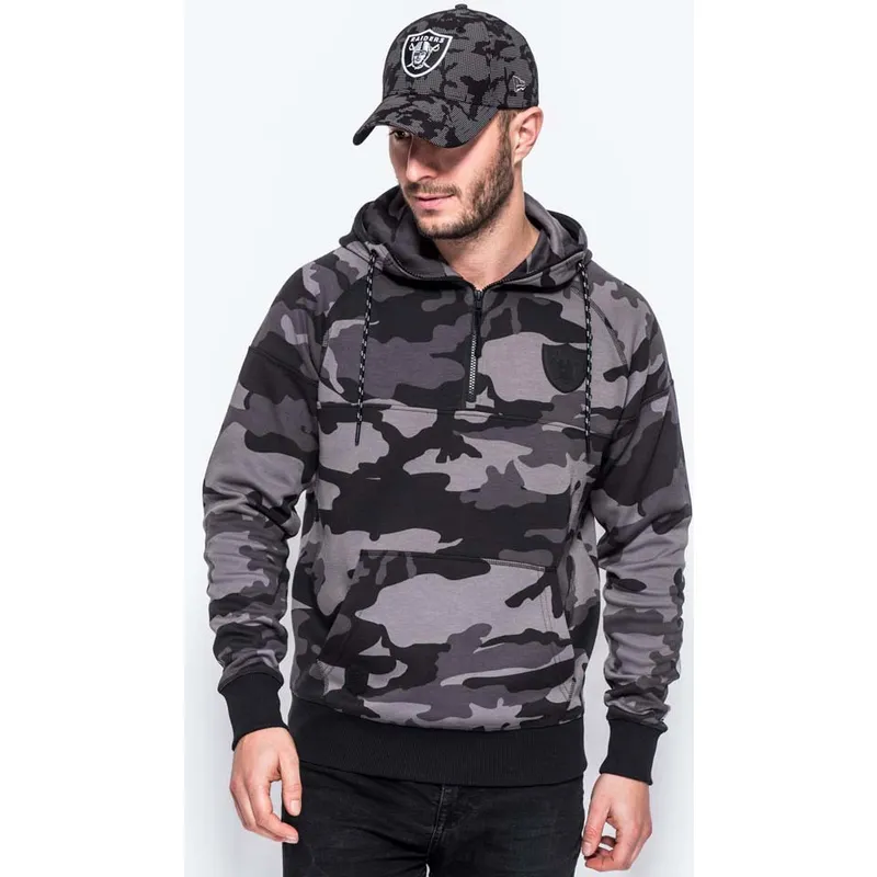 trojor-med-huva-kamouflage-half-zipped-hoody-fran-las-vegas-raiders-nfl-av-new-era