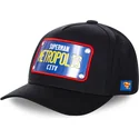 svart-bojd-snapback-keps-med-superman-metropolis-city-sup1-dc-comics-platta-fran-capslab
