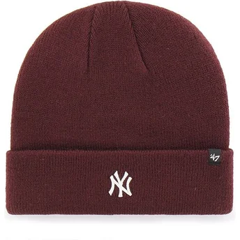 47 Brand New York Yankees MLB Cuff Knit Centerfield Granatfärgad Mössa