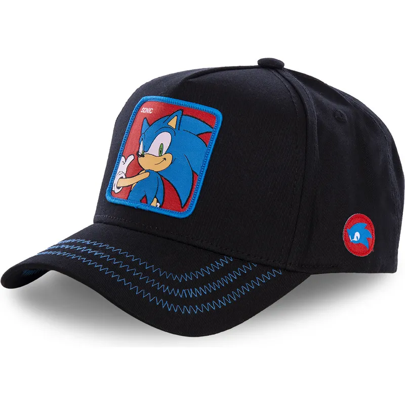 kepsar-curva-svart-snapback-sonic-sonic-the-hedgehog-av-capslab