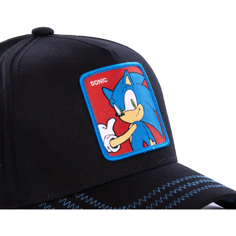 kepsar-curva-svart-snapback-sonic-sonic-the-hedgehog-av-capslab