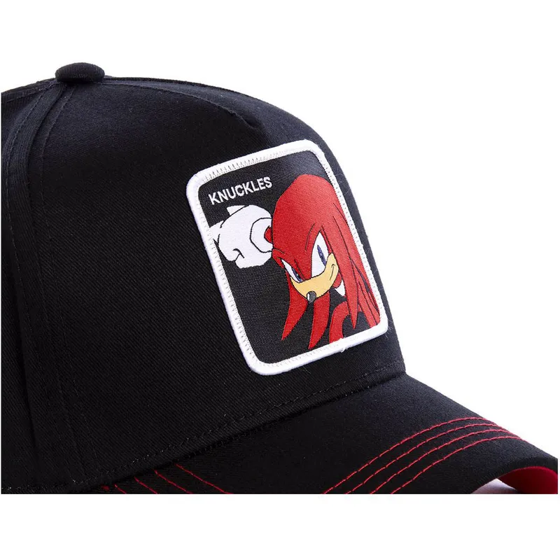 kepsar-curva-svart-snapback-knuckles-the-echidna-sonic-the-hedgehog-av-capslab