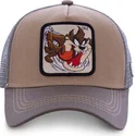 capslab-looney-tunes-taz3-tasmanien-djavul-brun-truckerkeps