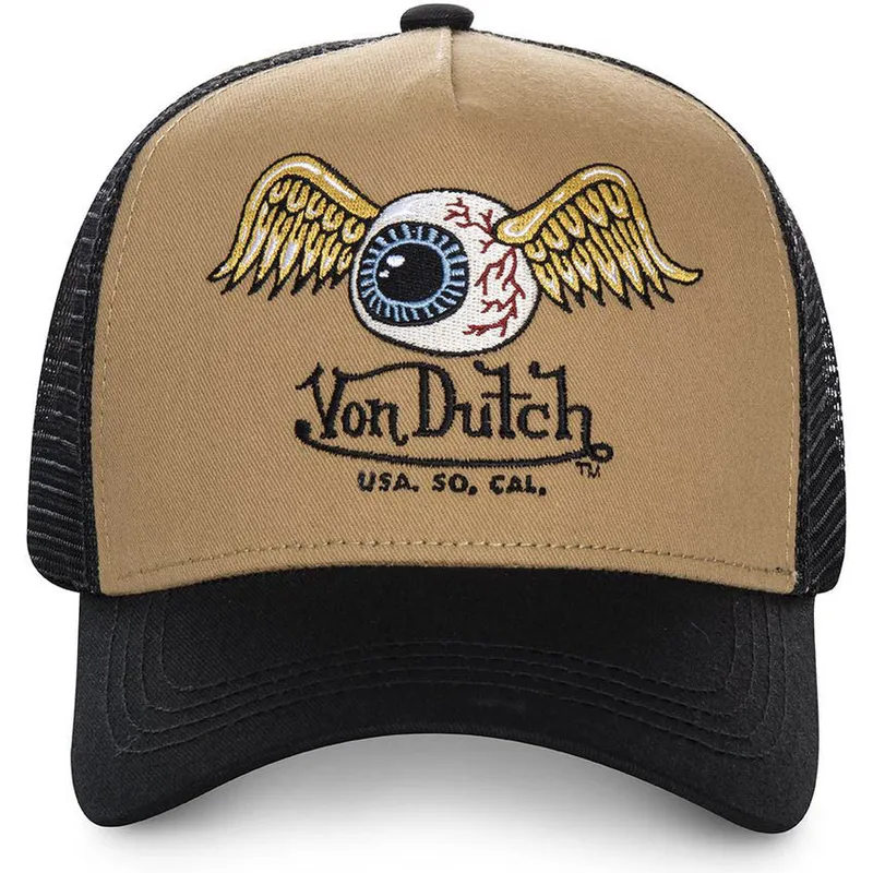 truckerkeps-brun-och-svart-mou-fran-von-dutch