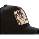 svart-bojd-snapback-keps-tasmanian-devil-taz5-looney-tunes-fran-capslab