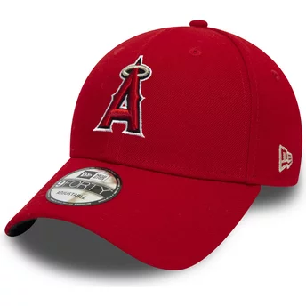 Justerbar röd böjd keps 9FORTY The League från Los Angeles Angels MLB av New Era