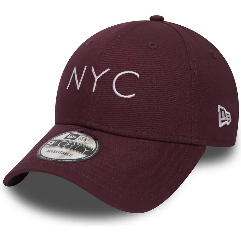 new-era-9forty-essential-nyc-justerbar-kurvad-keps-vinrod