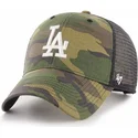 los-angeles-dodgers-mlb-47-brand-mvp-branson-kamouflage-truckerkeps-med-vit-logotyp