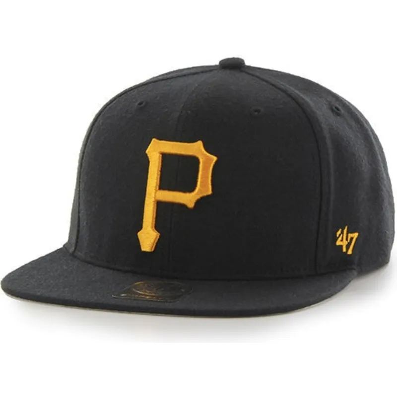 kepsar-plana-svart-snapback-captain-no-shot-fran-pittsburgh-pirates-mlb-av-47-brand