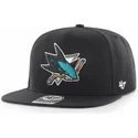 svart-captain-no-shot-snapback-flat-keps-san-jose-sharks-nhl-fran-47-brand