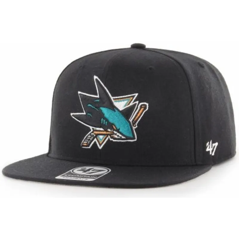 kepsar-plana-svart-snapback-captain-no-shot-fran-san-jose-sharks-nhl-av-47-brand