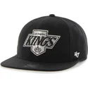 los-angeles-kings-nhl-svart-snapback-flat-keps-captain-no-shot-fran-47-brand