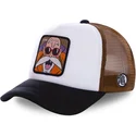 capslab-dragon-ball-master-roshi-kam3m-vit-brun-och-svart-truckerkeps