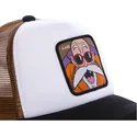capslab-dragon-ball-master-roshi-kam3m-vit-brun-och-svart-truckerkeps