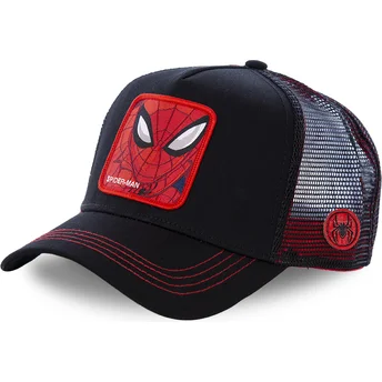 capslab-svart-spider-man-spi2-marvel-comics-truckerkeps