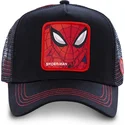 capslab-svart-spider-man-spi2-marvel-comics-truckerkeps