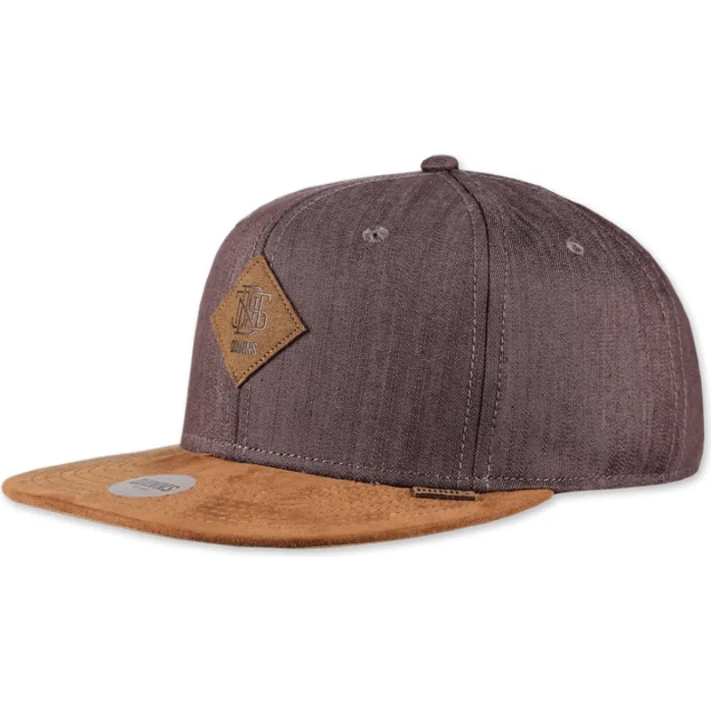 kepsar-plana-brun-snapback-av-djinns