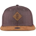 kepsar-plana-brun-snapback-av-djinns