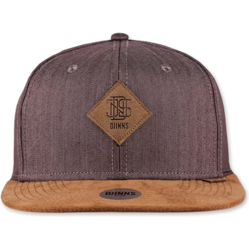 kepsar-plana-brun-snapback-av-djinns