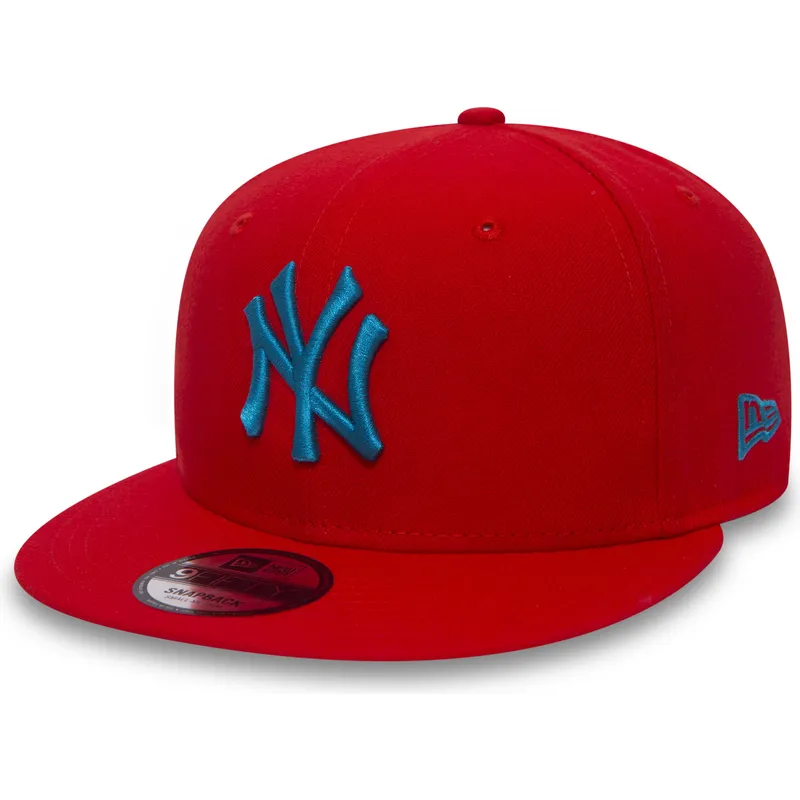 kepsar-plana-rod-snapback-9fifty-essential-league-fran-new-york-yankees-mlb-av-new-era
