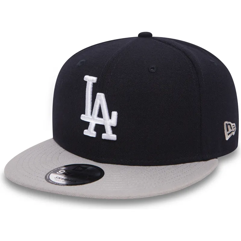svart-platt-snapback-keps-med-gra-skarm-9fifty-team-los-angeles-dodgers-mlb-fran-new-era