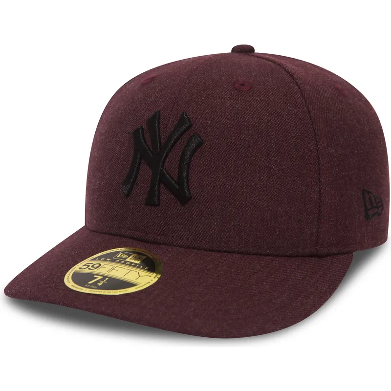 new-york-yankees-mlb-59fifty-low-profile-heather-vinrod-justerbar-platt-keps-med-svart-logotyp-fran-new-era