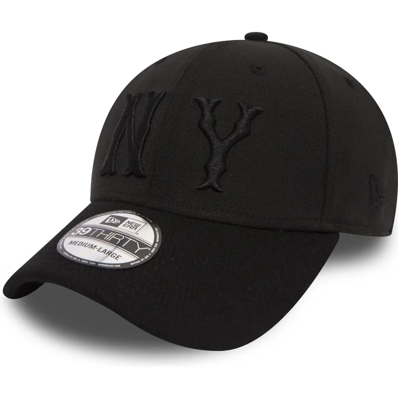 new-era-39thirty-new-york-highlanders-mlb-svart-justerbar-bojd-keps-med-svart-logotyp-club-coop