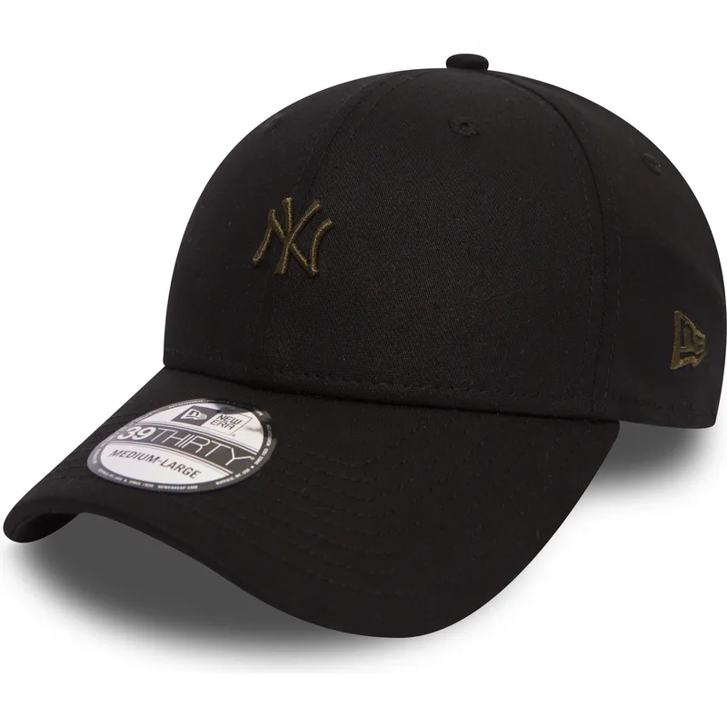 new-era-new-york-yankees-mlb-39thirty-mini-logo-svart-bojd-keps-med-brunt-logo