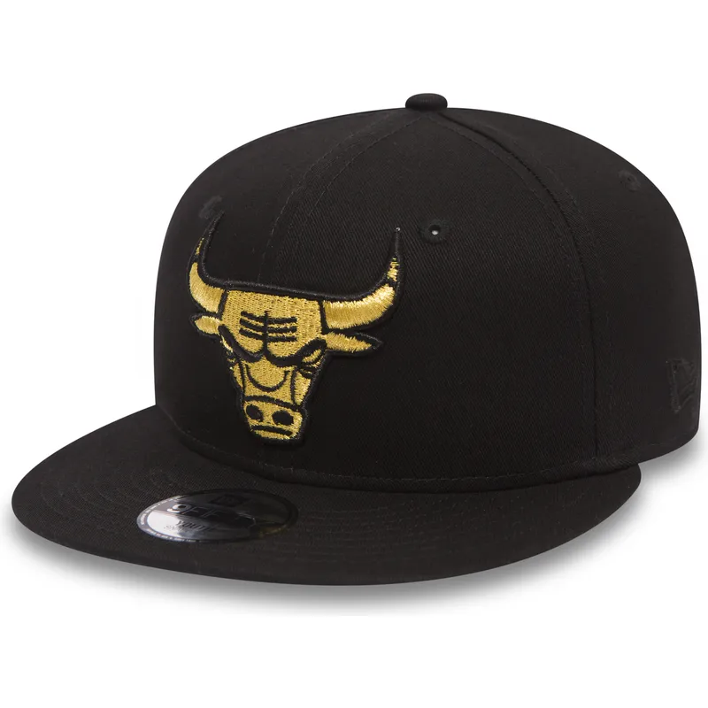kepsar-plana-svart-snapback-for-barn-oro-9fifty-golden-fran-chicago-bulls-nba-av-new-era