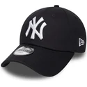 new-york-yankees-mlb-new-era-9forty-essential-svart-justerbar-barnkeps-med-bojd-skarm-och-kardborreband