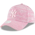 rosa-justerbar-kurvkeps-med-rosa-logotyp-9forty-a-frame-engineered-fit-new-york-yankees-mlb-fran-new-era
