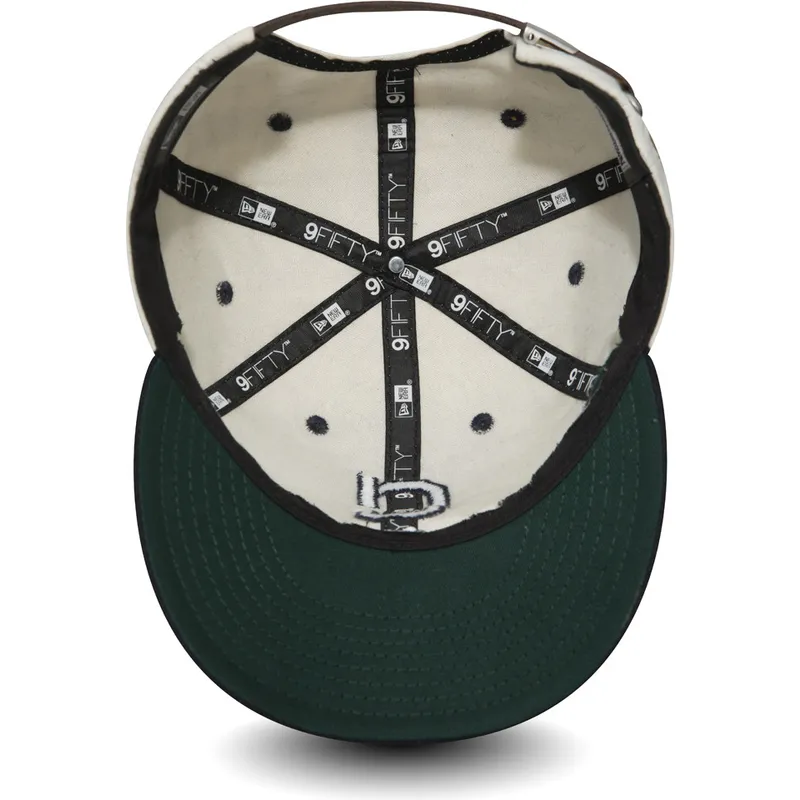 kepsar-plana-vit-justerbart-band-9fifty-low-profile-flannel-fran-cleveland-indians-mlb-av-new-era