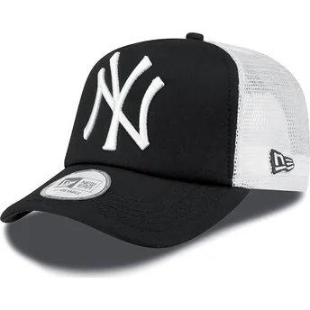 svart-clean-a-frame-new-york-yankees-mlb-truckerkeps-fran-new-era